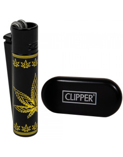 Запальничка - Clipper Metal Leaves Silhouette Black
