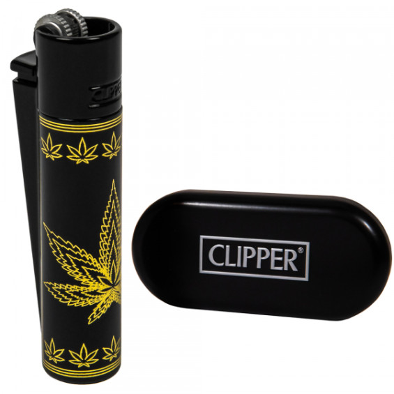 Зажигалка - Clipper Leaves Black
