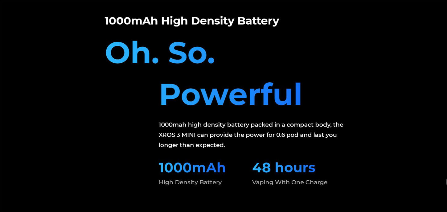 Батарея XROS 3 Mini - 1000 мАч